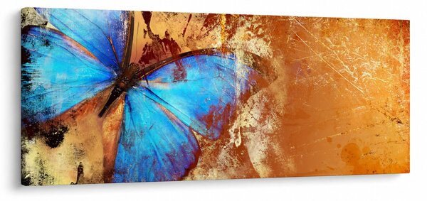 Slika - modri metulj (120x50 cm)