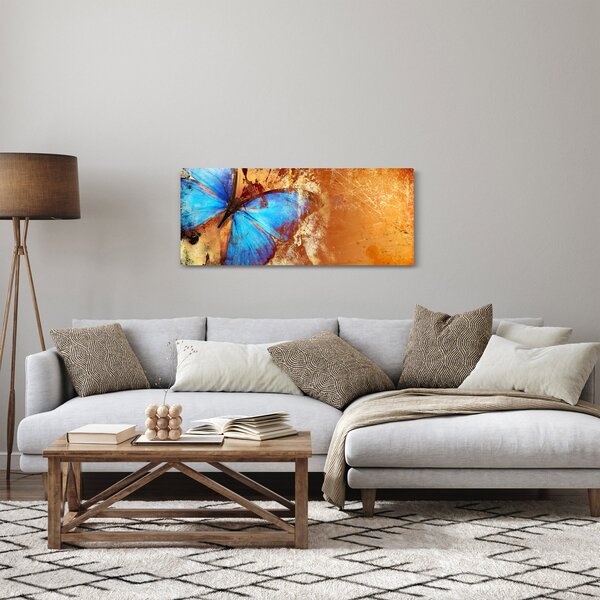 Slika - modri metulj (120x50 cm)