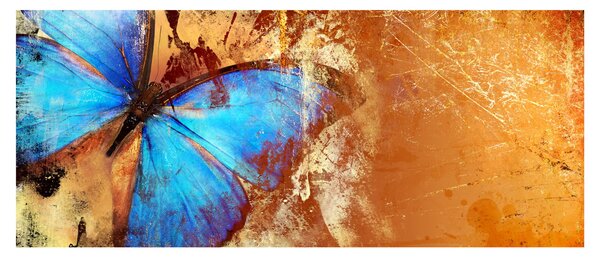 Slika - modri metulj (120x50 cm)