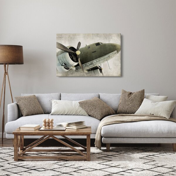 Slika - Staro propelersko letalo (90x60 cm)