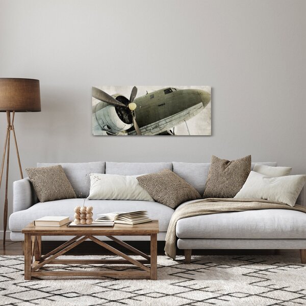 Slika - Staro propelersko letalo (120x50 cm)