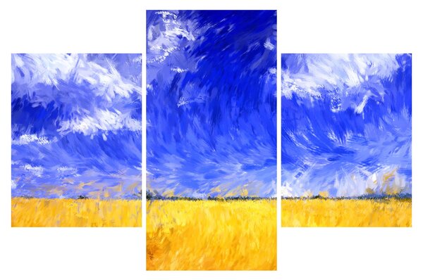 Slika - Oljna slika, Zlato polje (90x60 cm)