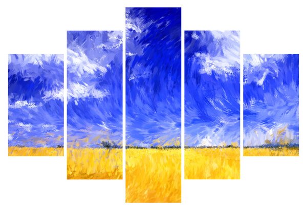 Slika - Oljna slika, Zlato polje (150x105 cm)