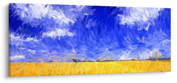 Slika - Oljna slika, Zlato polje (120x50 cm)