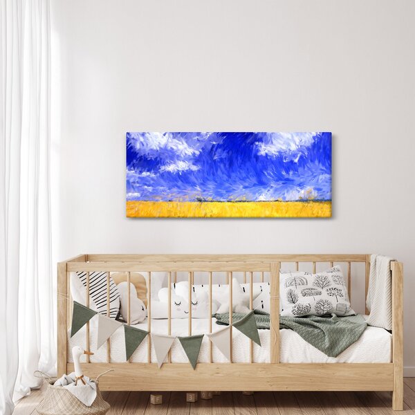 Slika - Oljna slika, Zlato polje (120x50 cm)