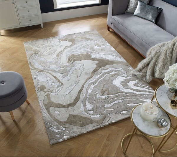 Bež tepih 200x290 cm Marbled – Flair Rugs