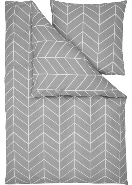 Siva flanelna posteljina Westwing Collection Yule, 155 x 220 cm