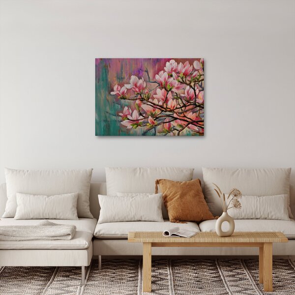 Slika - Oljna slika, Cvetoča sakura (70x50 cm)