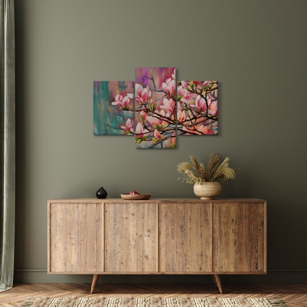 Slika - Oljna slika, Cvetoča sakura (90x60 cm)