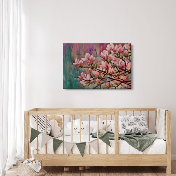 Slika - Oljna slika, Cvetoča sakura (90x60 cm)