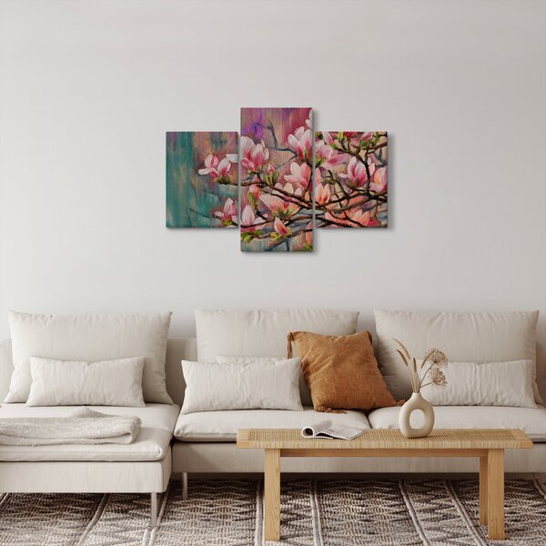 Slika - Oljna slika, Cvetoča sakura (90x60 cm)