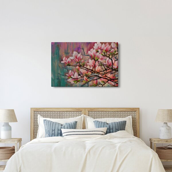 Slika - Oljna slika, Cvetoča sakura (90x60 cm)