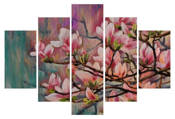 Slika - Oljna slika, Cvetoča sakura (150x105 cm)
