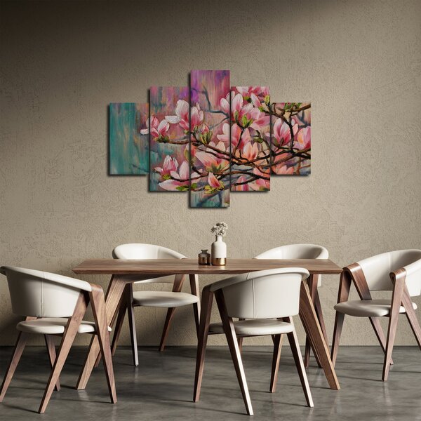 Slika - Oljna slika, Cvetoča sakura (150x105 cm)