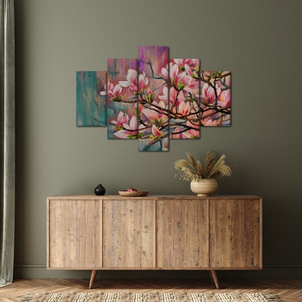 Slika - Oljna slika, Cvetoča sakura (150x105 cm)