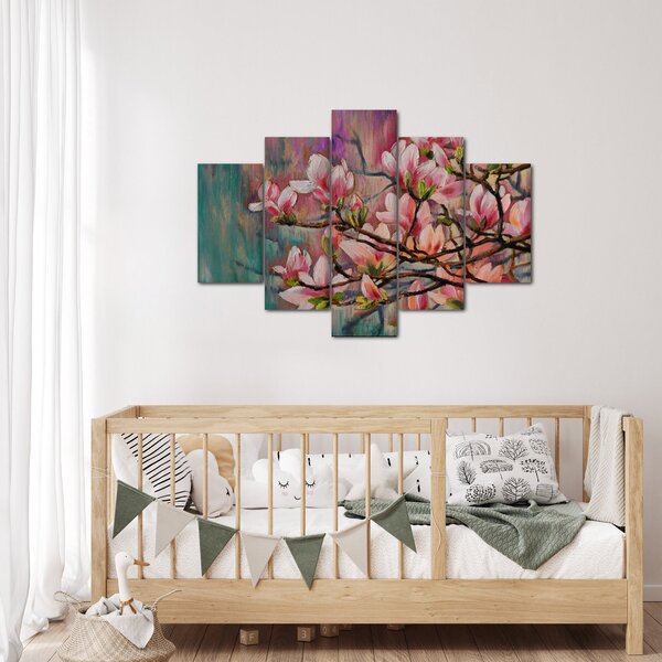 Slika - Oljna slika, Cvetoča sakura (150x105 cm)
