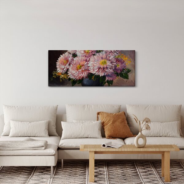 Slika - Oljna slika, Rože v vazi (120x50 cm)
