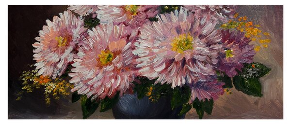Slika - Oljna slika, Rože v vazi (120x50 cm)