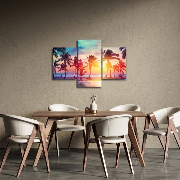 Slika - Tropski sončni zahod (90x60 cm)