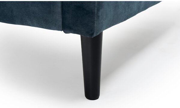 Tamnoplava sofa s baršunastom površinom Scandic Adagio, širine 153 cm