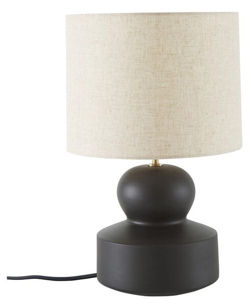 Crno-bež keramička stolna lampa Westwing Collection Georgina, visina 52 cm