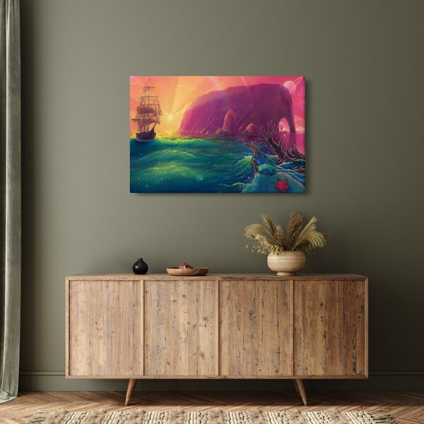 Slika - Oljna slika, Potovanje v fantastično kraljestvo (90x60 cm)