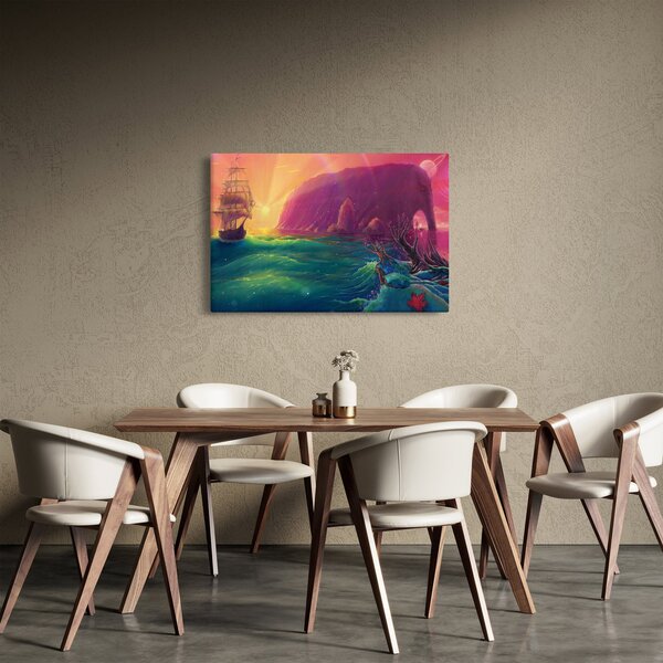 Slika - Oljna slika, Potovanje v fantastično kraljestvo (90x60 cm)