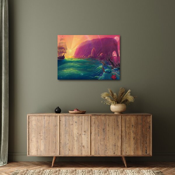 Slika - Oljna slika, Potovanje v fantastično kraljestvo (70x50 cm)
