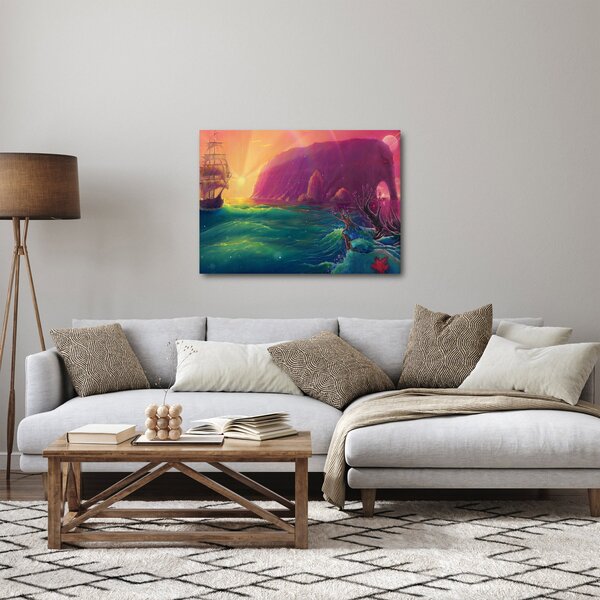 Slika - Oljna slika, Potovanje v fantastično kraljestvo (70x50 cm)