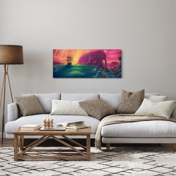 Slika - Oljna slika, Potovanje v fantastično kraljestvo (120x50 cm)