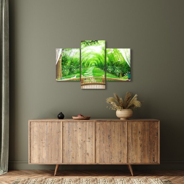 Slika - Pogled na tropski vrt (90x60 cm)