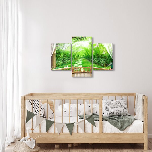 Slika - Pogled na tropski vrt (90x60 cm)