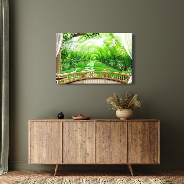 Slika - Pogled na tropski vrt (90x60 cm)