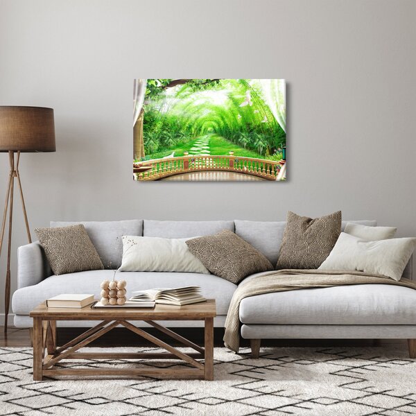 Slika - Pogled na tropski vrt (90x60 cm)
