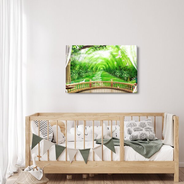 Slika - Pogled na tropski vrt (90x60 cm)