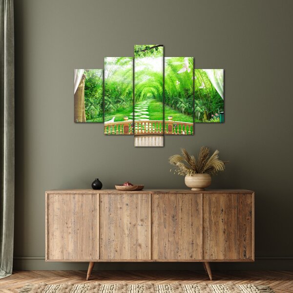 Slika - Pogled na tropski vrt (150x105 cm)