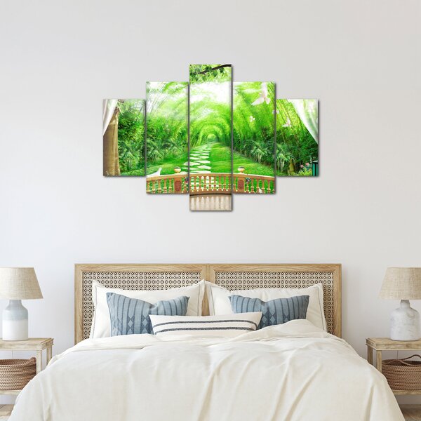 Slika - Pogled na tropski vrt (150x105 cm)