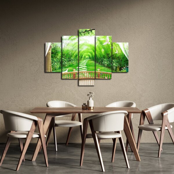 Slika - Pogled na tropski vrt (150x105 cm)