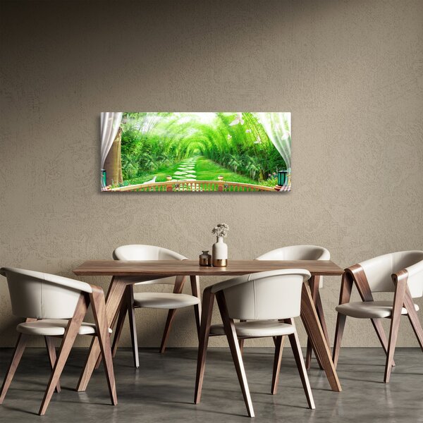 Slika - Pogled na tropski vrt (120x50 cm)