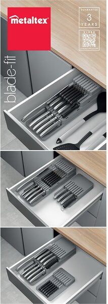 Sivi umetak za pohranu noževa Metaltex