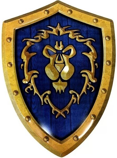 Metalni znak World of Warcraft - Alliance Shield, (28 x 38 cm)