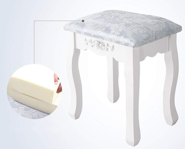 ShopJK TOALETNI STOL TL01 BIJELA