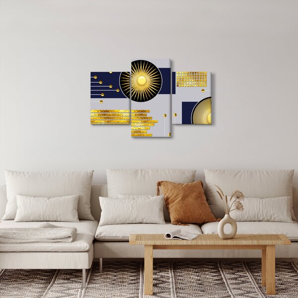 Slika - Zlati krogi (90x60 cm)