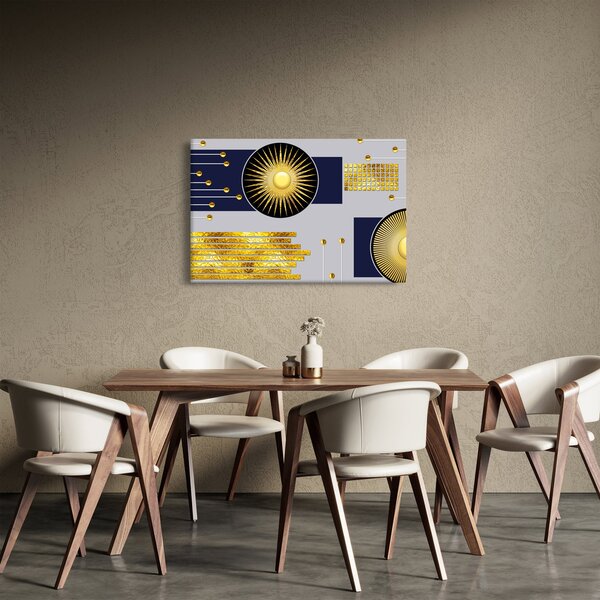 Slika - Zlati krogi (90x60 cm)