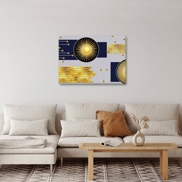 Slika - Zlati krogi (70x50 cm)