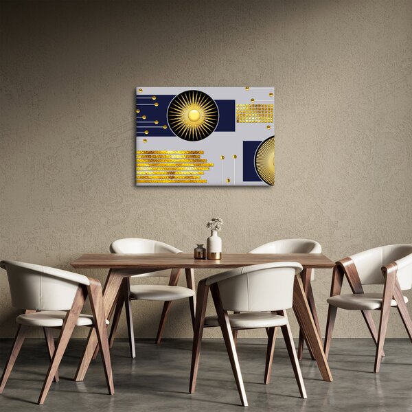 Slika - Zlati krogi (70x50 cm)