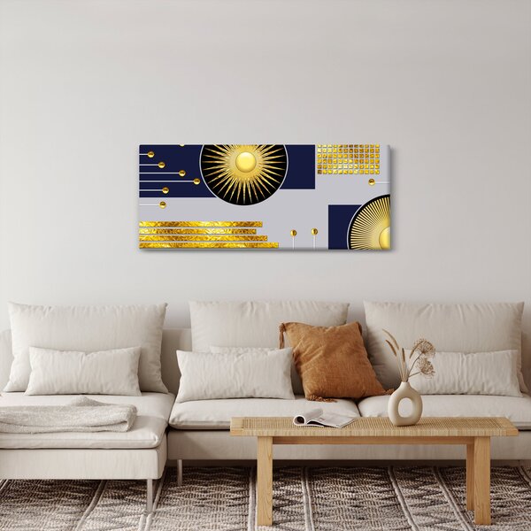 Slika - Zlati krogi (120x50 cm)