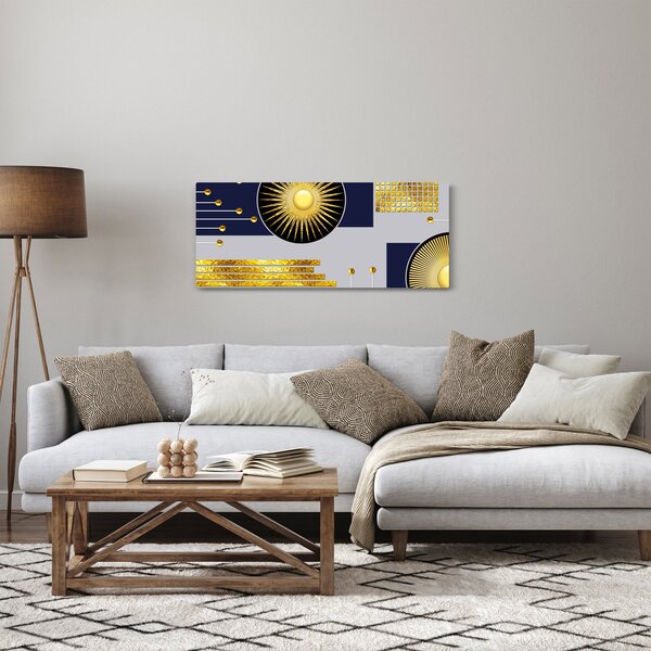 Slika - Zlati krogi (120x50 cm)