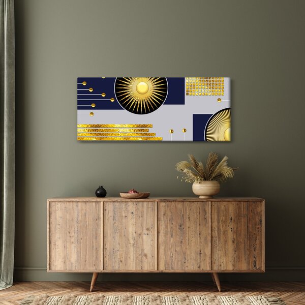 Slika - Zlati krogi (120x50 cm)