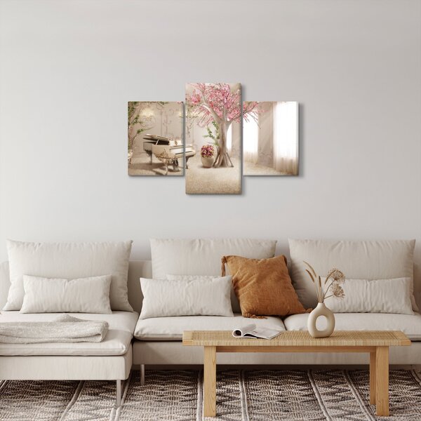 Slika - Sanjska notranjost s klavirjem (90x60 cm)
